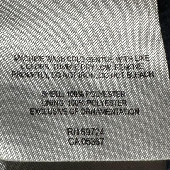 COLUMBIA FULL ZIPPER WARM ZIP POCKETS LS CINCH BOTTOM DARK BLUE GRAY WOMEN  XS - Picture 11 of 12